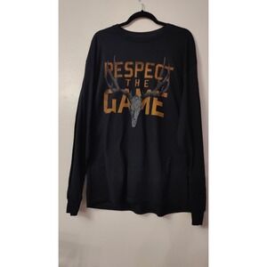 Racks Reels 100% Cotton Men's Long Sleeve  Respect The Game T Shirt SIZE XL